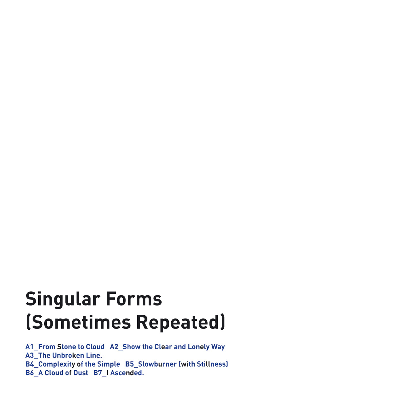 Cover of Singular Forms (Sometimes Repeated) by Sylvain Chauveau