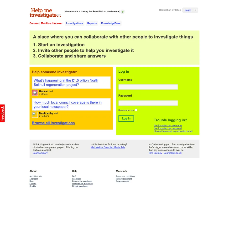 Screenshot 1 of 2, Help Me Investigate