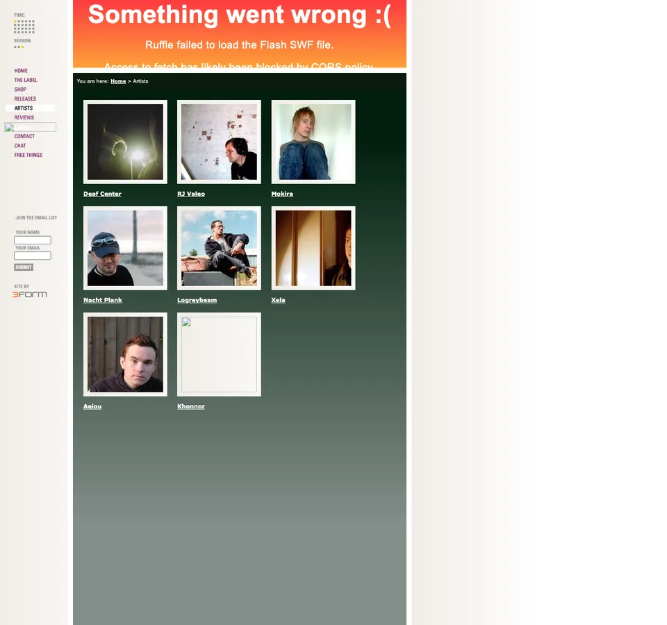 Screenshot 1 of 2, Type Records website and graphics