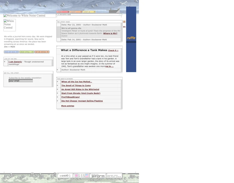 Screenshot, White Noise Central
