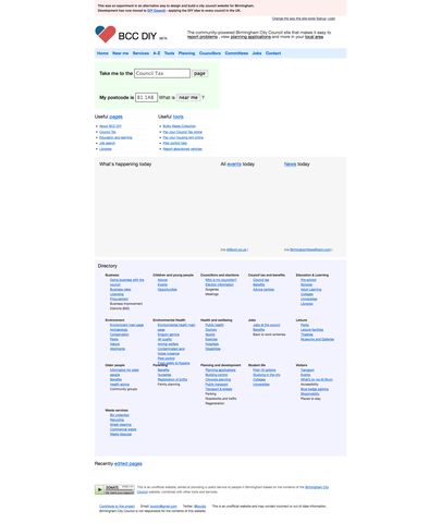 Archived screenshot of BCCDIY