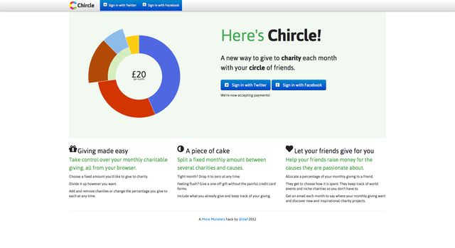 Archived screenshot of Chircle