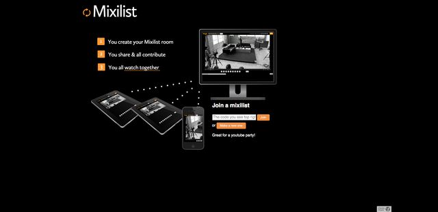 Archived screenshot of Mixilist