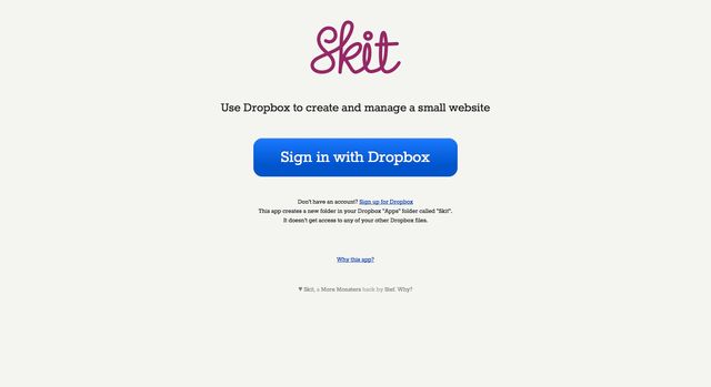 Archived screenshot of Skit
