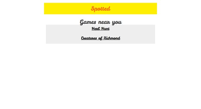 Archived screenshot of Spotted